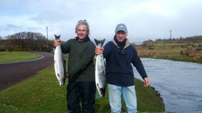 Two wild North Atlantic Salmon caught on Waterville Lake